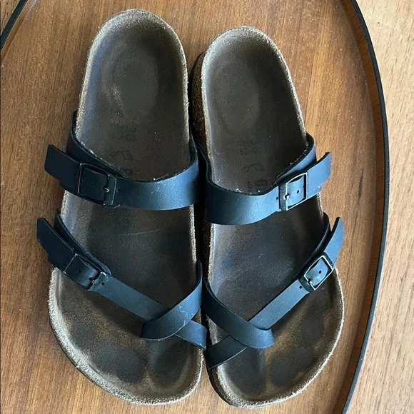 Birkenstock Mayari Black Leather Strap Size 38 - Picture 5 of 9